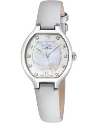 Gevril - Lugano Luxury Swiss Diamond 30 Mm Watch, Mop Dial, 316L Stainless Steel Case, Genuine Italian Handmade Leather - Lyst