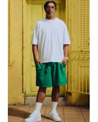 BoohooMAN - Oversized Script Hi-Lo T-Shirt And Baggy Short Set - Lyst