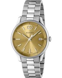 Gucci - Ya1264234 G-Timeless Horloge Met Gouden Wijzerplaat Voor - Lyst