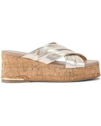 Carvela Kurt Geiger - Carvela Heels Gold Summer Leather Fresco - Lyst