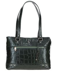 Ashwood Leather - 'Velutto Eleganza' Zip Mid Section Real Shoulder Bag - Lyst
