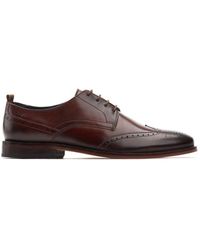 Base London - Branson Washed Brogue Shoes Leather - Lyst
