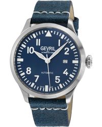 Gevril - Vaughn Swiss Automatic Seliita Sw200 Dial, Genuine Leather Watch - Lyst