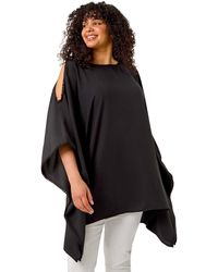 Roman - Curve Bobble Trim Hanky Hem Top - Lyst