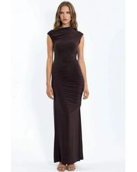 Hiccup - Slit Detailed Bodycon Sandy Maxi Dress - Lyst