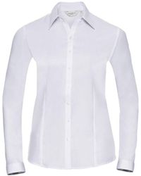 Russell - Ladies/ Herringbone Long Sleeve Work Shirt () - Lyst