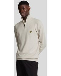 Lyle & Scott - Cotton Merino 1/4 Zip Jumper - Lyst