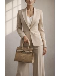 SVNX - Crocodile-Print Handbag - Lyst