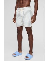 BoohooMAN - Mid Length Stripe Swim Short - Lyst