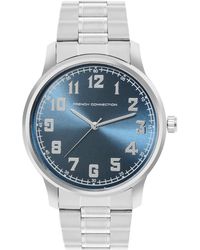 French Connection - Accessories Case Round Shape Strap Quartz Watch - Lyst