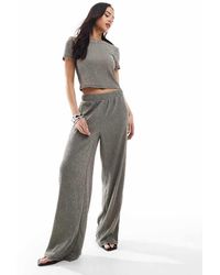 Vero Moda - Textured Plisse Wide Leg Trouser Co-Ord - Lyst