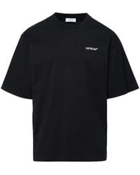 Off-White c/o Virgil Abloh - Gebroken Wit Lunar Arrow Skate Fit Zwart T-shirt - Lyst