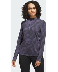 adidas - Ultimate365 Printed Quarter-Zip Mock Neck Top - Lyst