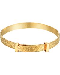 The Jewellery Stockroom - Rolled Adjustable Scroll Bangle Plated - Lyst