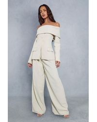 MissPap - Tailored High Waisted Button Detail Trousers - Lyst