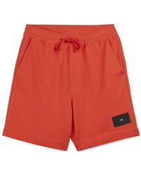 Y-3 - Organic Cotton Terry Shorts In Oranje - Lyst