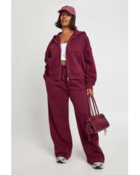 Boohoo - Plus Applique 89 Zip Through Hoodie Tracksuit - Lyst