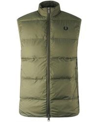Fred Perry - Insulated Quilted Uniform Gilet Jacket - Lyst