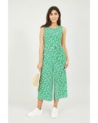 Mela London - Floral And Dash Print Culotte Jumpsuit - Lyst
