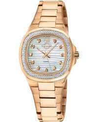 Gv2 - Potente Lady Mop Dial, 316L Stainless Steel Iprg Diamond Bracelet Swiss Quartz Watch - Lyst