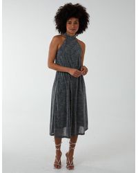 Blue Vanilla - Ladies Blouson Elasticated Halter Midi Dress - Lyst