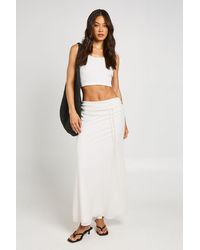 Boohoo - Petite Low Waist Chiffon Maxi Skirt - Lyst