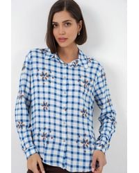 Bigdart - Plaid Button-Up Shirt With Collar - Lyst
