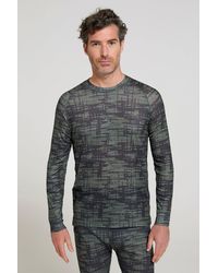 Mountain Warehouse - 'Talus' Printed Round Neck Top Quick Dry Winter Base Layer - Lyst