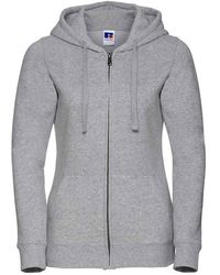 Russell - Ladies Authentic Full Zip Hoodie (Light Oxford) - Lyst