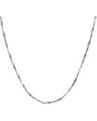 The Jewellery Stockroom - Sterling Disco Twist Diamond Cut Adjustable Necklace - Lyst