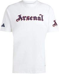 adidas - Arsenal Logo Print Crew Neck Short Sleeve T-Shirt - Lyst