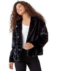 Roman - Faux Fur Hooded Jacket - Lyst