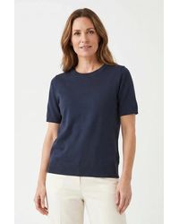 Secret Label - Cotton Short Sleeve Knit Top - Lyst