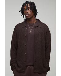 BoohooMAN - Tall Basic Boxy Brushed Knitted Shirt - Lyst