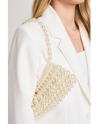 Boohoo - Pearl Detail Shoulder Bag - Lyst