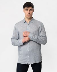 ARMANI EXCHANGE - Long Sleeve Pattern Print Shirt Size: M - Lyst