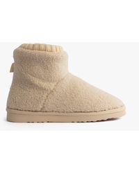Totes - Isotoner Borg Boot With Cuff Detail Slippers - Lyst