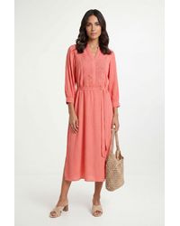 Wallis - Summer Cheesecloth Midi Dress - Lyst