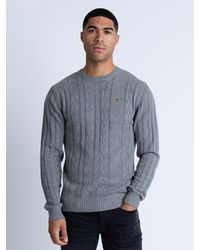 Luke 1977 - Morden Textured Crew Neck Knitted Jumper - Lyst