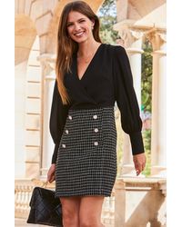 Sosandar - Boucle Two Part Fit & Flare Dress - Lyst