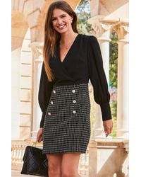 Sosandar - Boucle Two Part Fit & Flare Dress - Lyst
