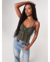 Pink Vanilla - Polka Dot Butterfly Cami Top - Lyst
