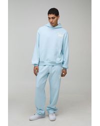 BoohooMAN - Oversized Boxy M Star Hoodie & Baggy Jogger Tracksuit - Lyst