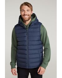 Mountain Warehouse - 'Seasons' Padded Gilet With Pockets Water Resistant Hooded Jacket Polyamide - Lyst