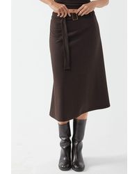 Busem - Hochtaillierter Midi-Rock Mit Geschwungenem Detail - Lyst