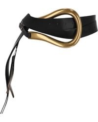 Bottega Veneta - Horseshoe Buckle Double Strap Belt - Lyst