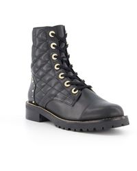 Dune - Ladies Pampas - Pearl Embellished Lace Up Ankle Boots Leather - Lyst