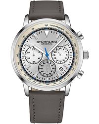 Stuhrling - Monaco Chronograph With Tachymeter Quartz 3986L 44Mm Watch - Lyst