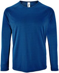 Sol's - Sporty Long Sleeve Performance T-Shirt (Royal) - Lyst