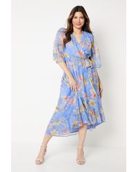 Wallis - Kimono Sleeve Hi Lo Wrap Dress - Lyst